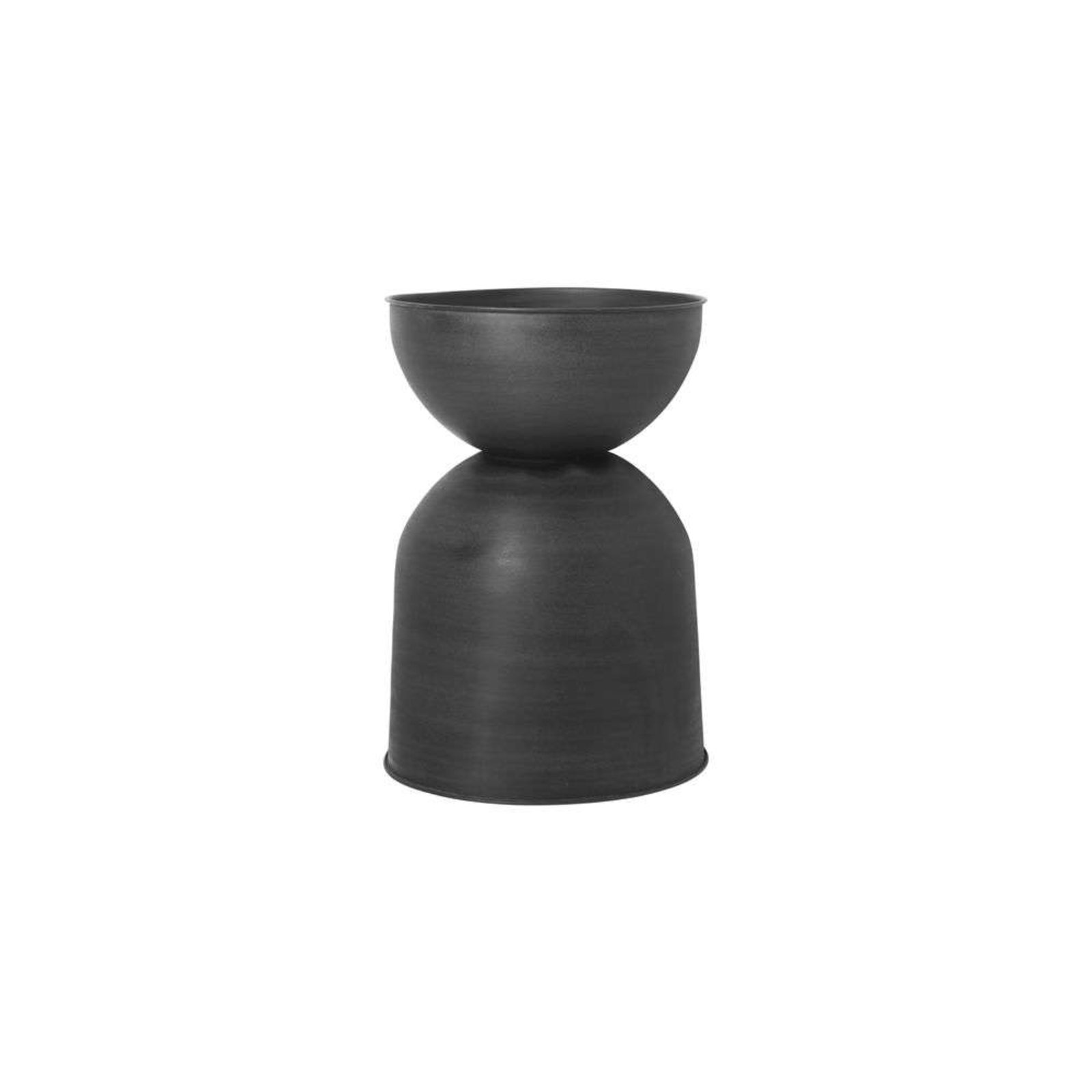 Hourglass Pot Large Black/D. Grey - ferm LIVING