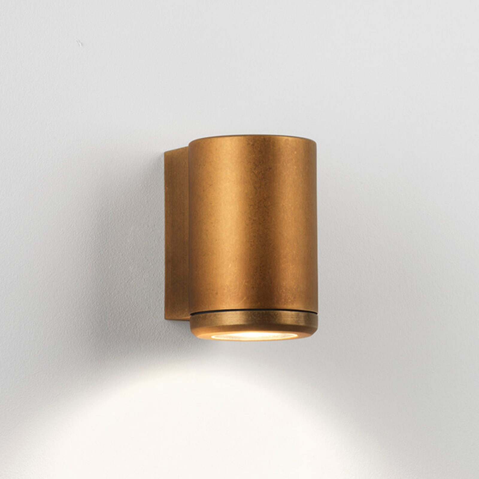 Astro Jura Single high-quality brassoutdoor wall light, brass, GU10, 35 W, energy efficiency: A++, W: 7.5 cm, H: 11.4 cm