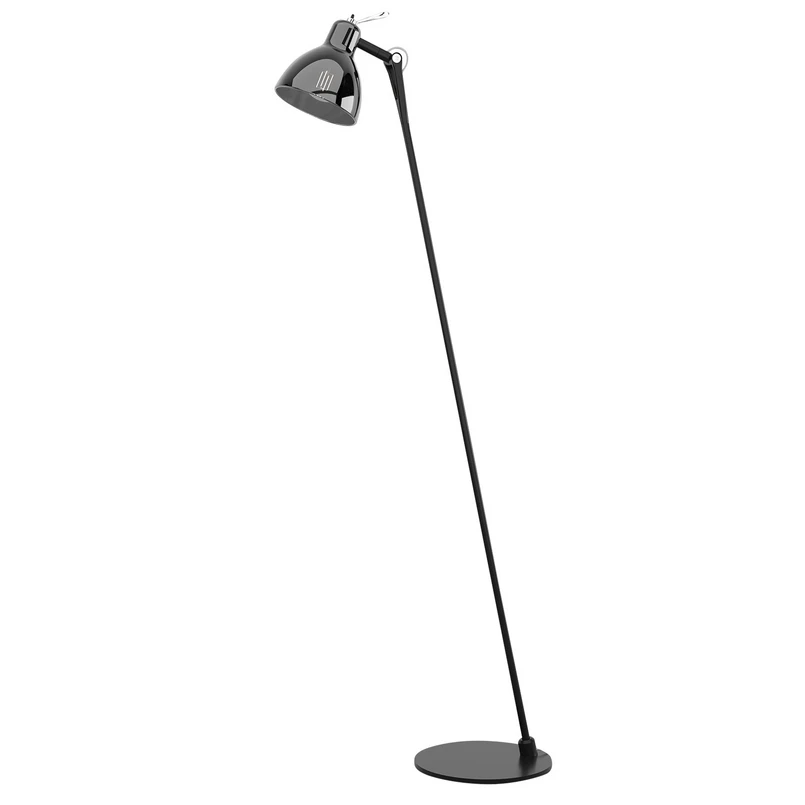 Rotaliana - Lampe sur pied Luxy Glam F0, noir/fumé, transparent