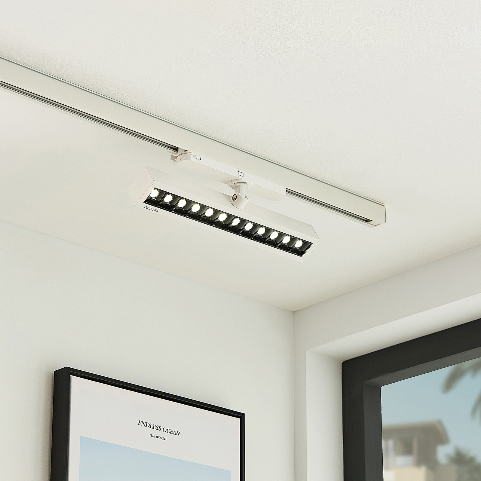Arcchio Millay LED-3-Phasen-Schienenstrahler weiß