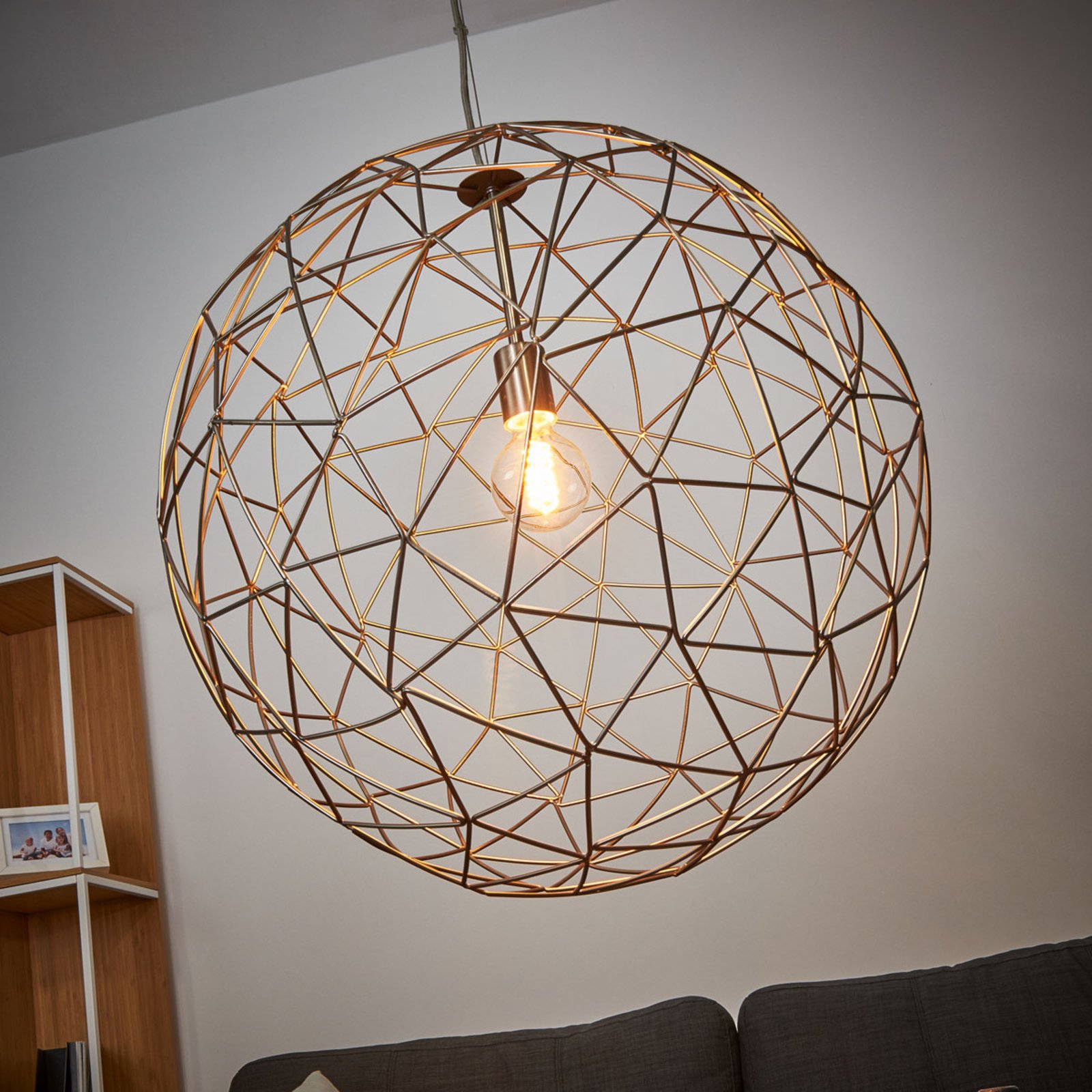Sompex Large pendant lamp Cage made of metal, for Living / Dining Room, metal, E27, 60 W, energy efficiency: A++