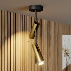 Laespot Leda 2, kahe lambiga, must-kuldne