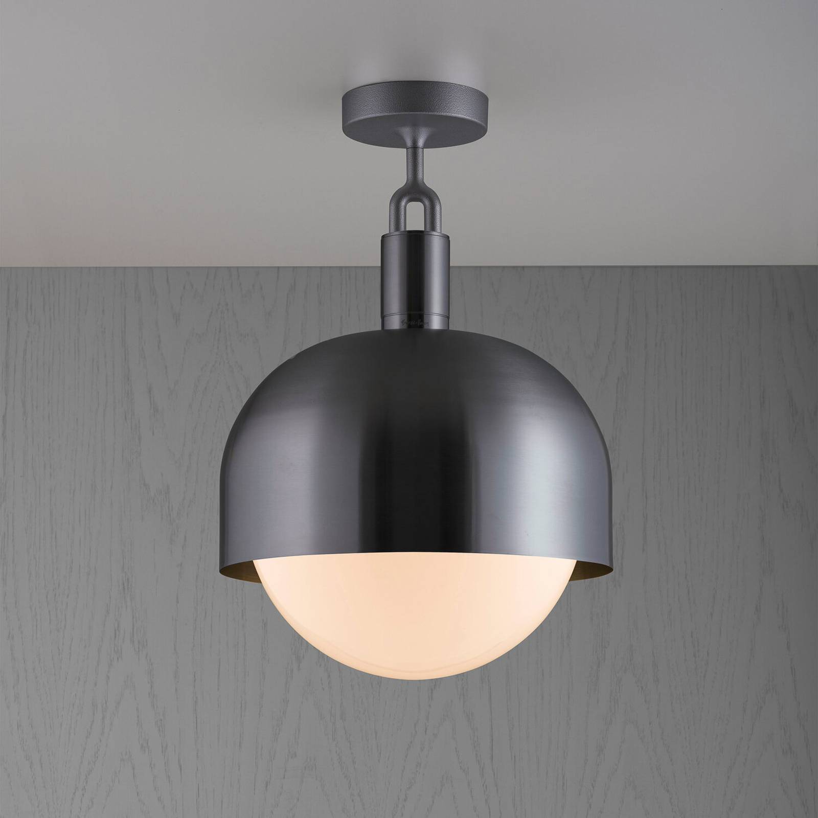 Image of Buster + Punch Forked plafond Gunmetal/opal Ø 34cm 