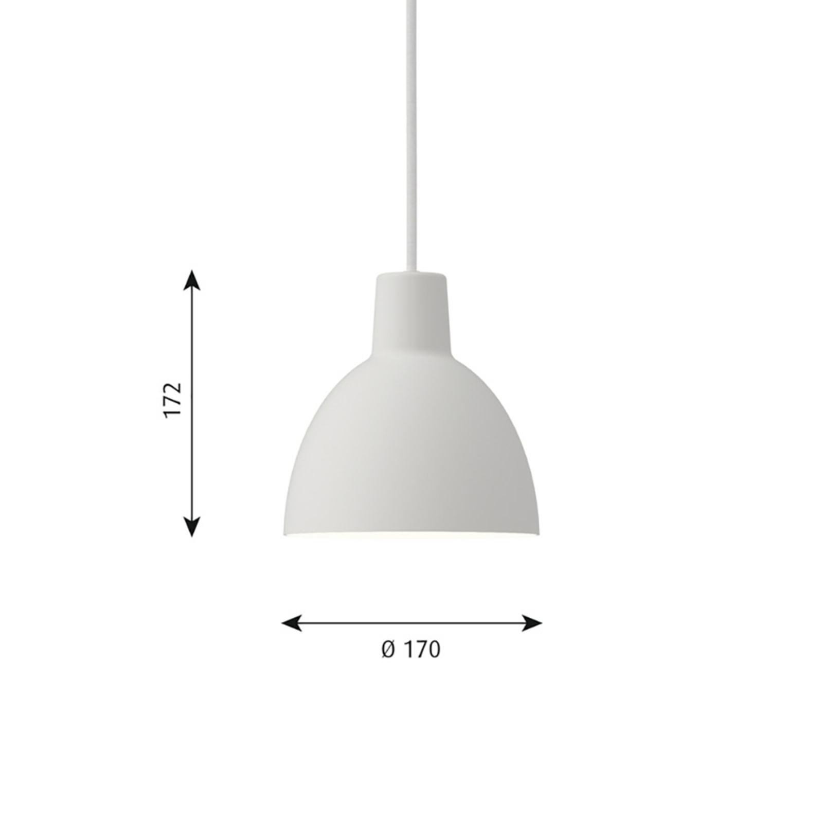 Toldbod 170 Lustră Pendul White - Louis Poulsen