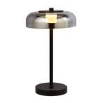 Frisbee LED table lamp, glass lampshade