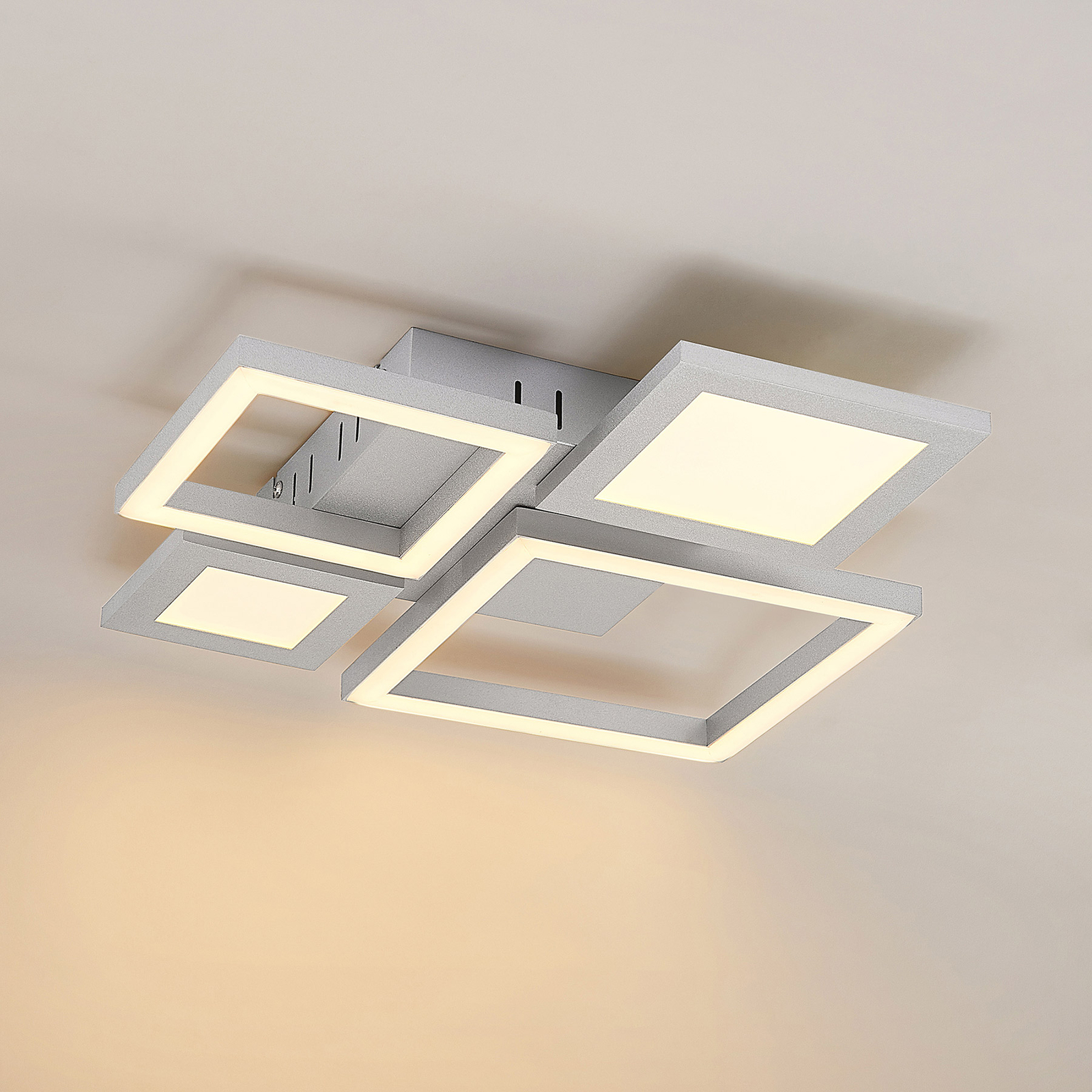 Lámpara de techo LED Narumi de Lucande CCT, 38 cm, blanca