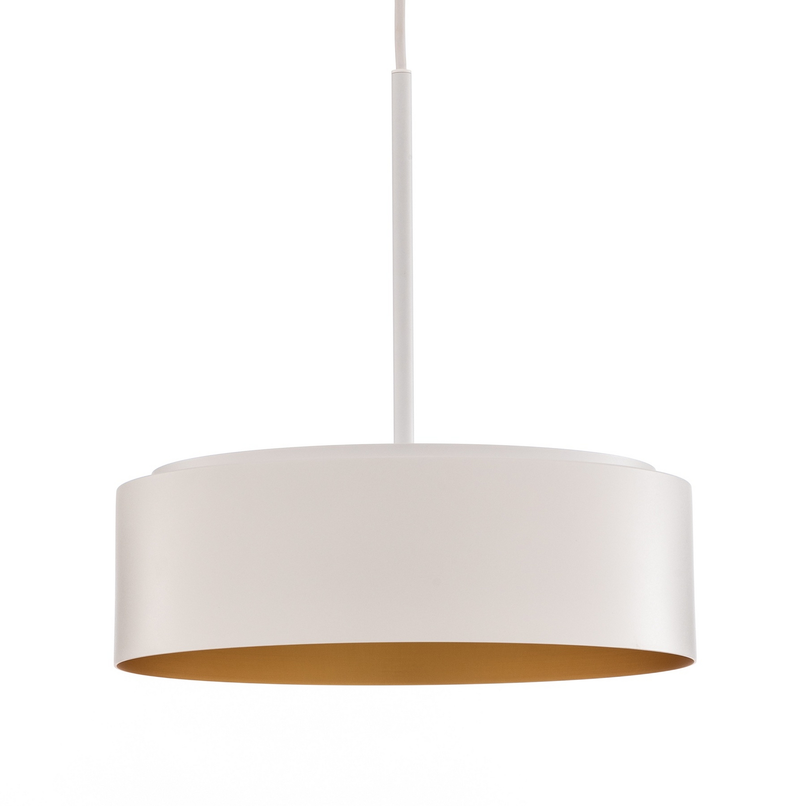 BEGA LED-Hängeleuchte Studio Line, Ø 36 cm, weiß-gold, DALI