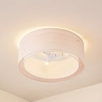 Lindby Deckenleuchte Soula, Ø 60 cm, beige, Kunststoff, E27