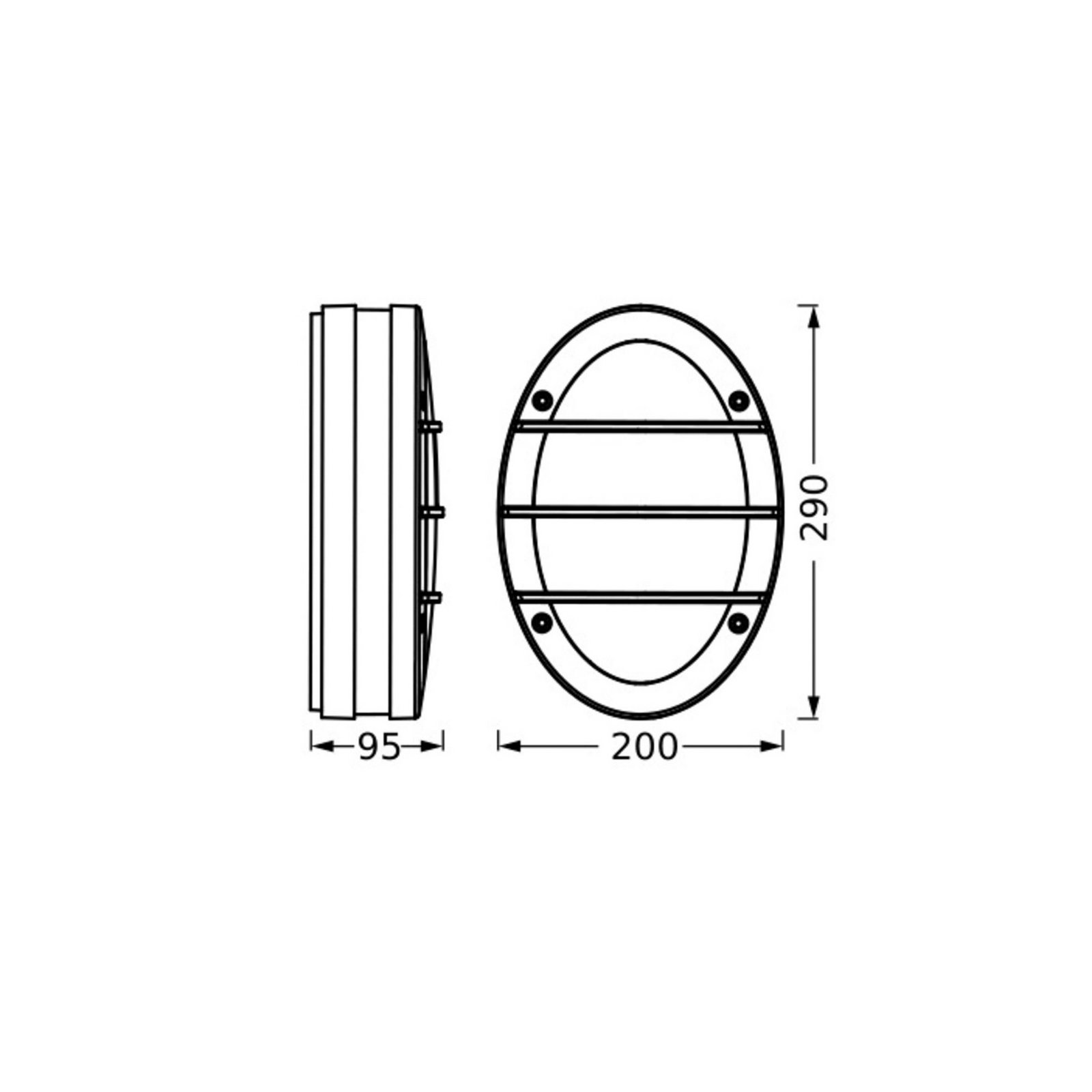 Candeeiro de parede exterior OSRAM ENDURA CLASSIC ORBICK, cinzento escuro, IP65