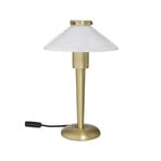 PR Home August table lamp, brass-coloured/opal, 34 cm, metal