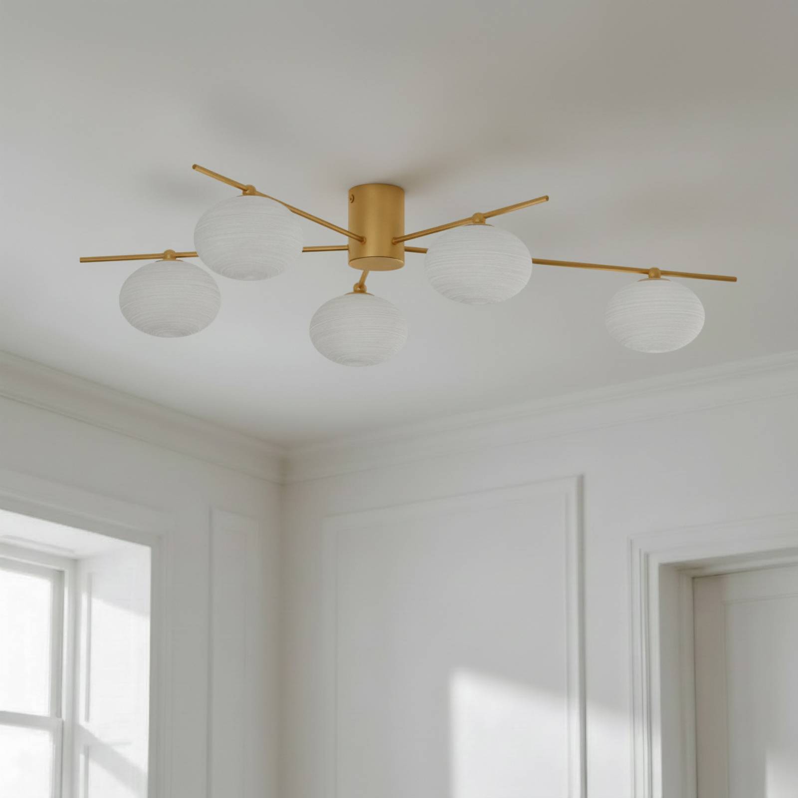  Lindby Lindby Valisa Ceiling Light, Gold, 5-bulb 