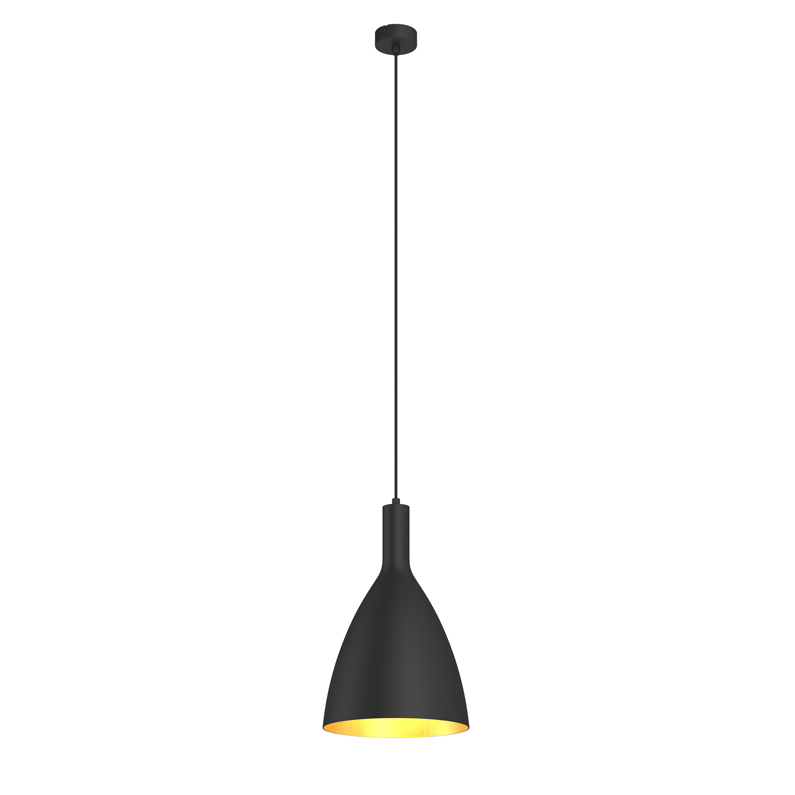 Arcchio Arthuria hanglamp, 1-lamp zwart