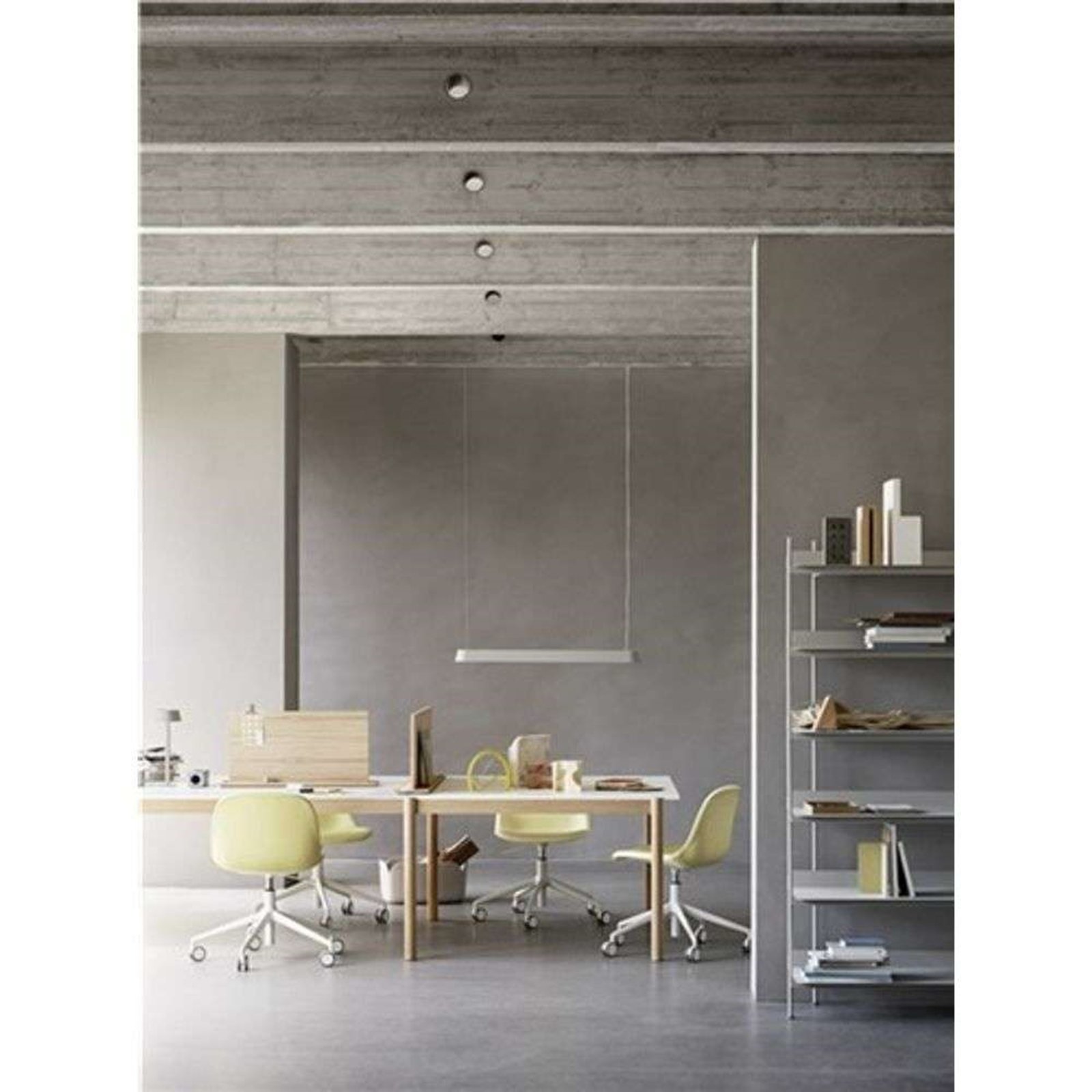 Linear Lustră Pendul L87 Grey - Muuto