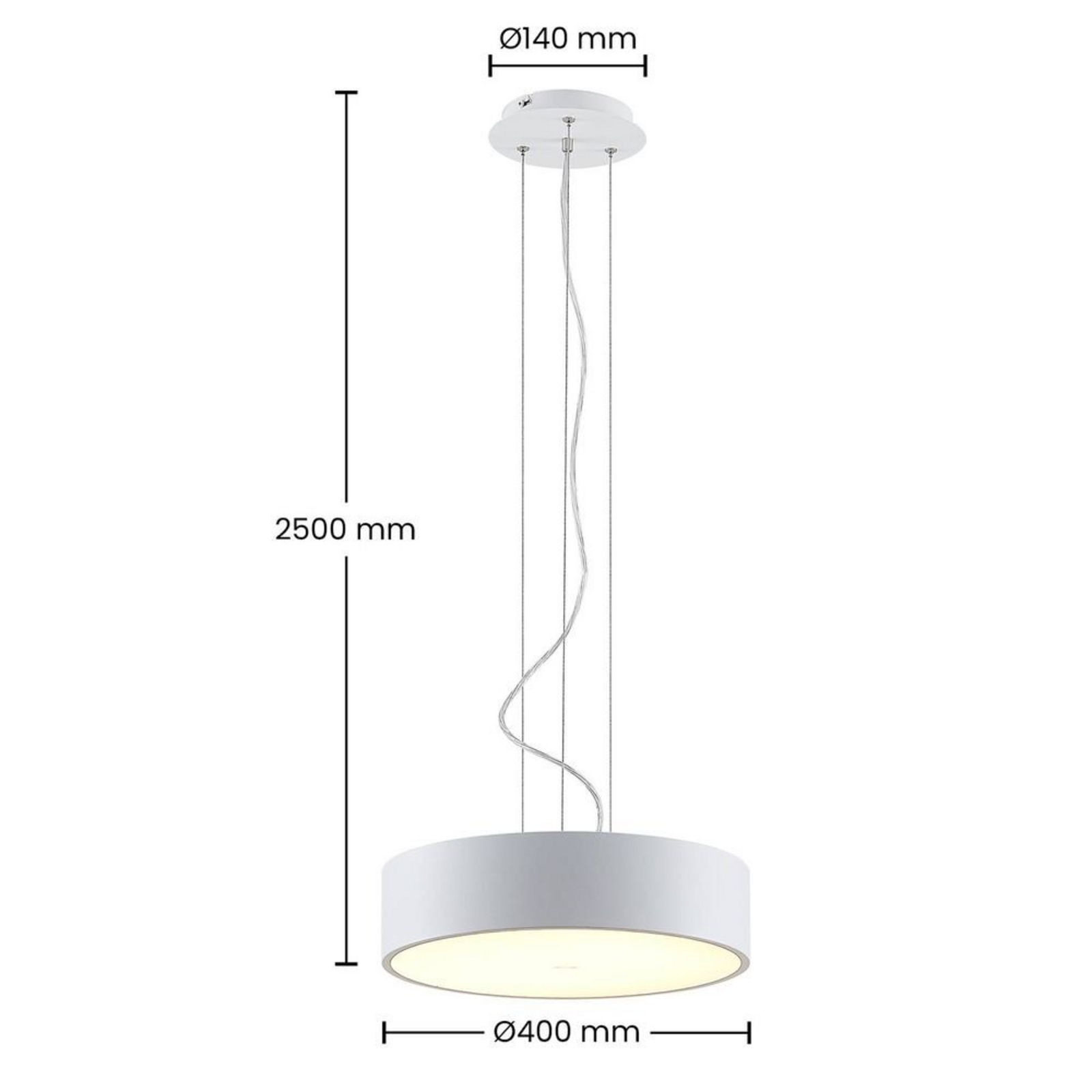 Noabelle LED Riippuvalaisin Ø40 White - Arcchio