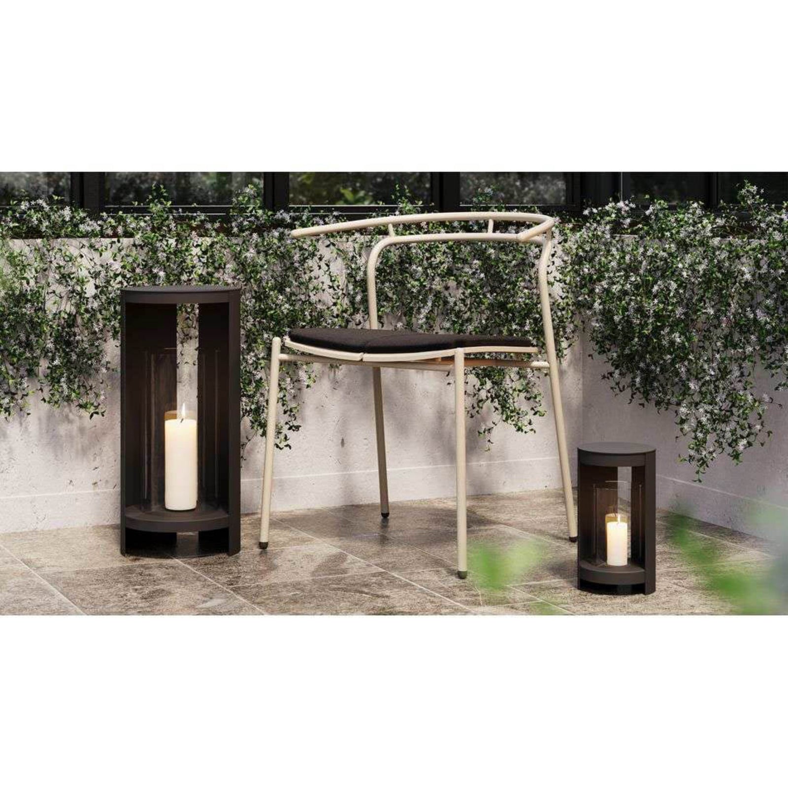 Ora Laterne Ø26,4xH73,4 Black AYTM - Wohnzimmer - Aluminium