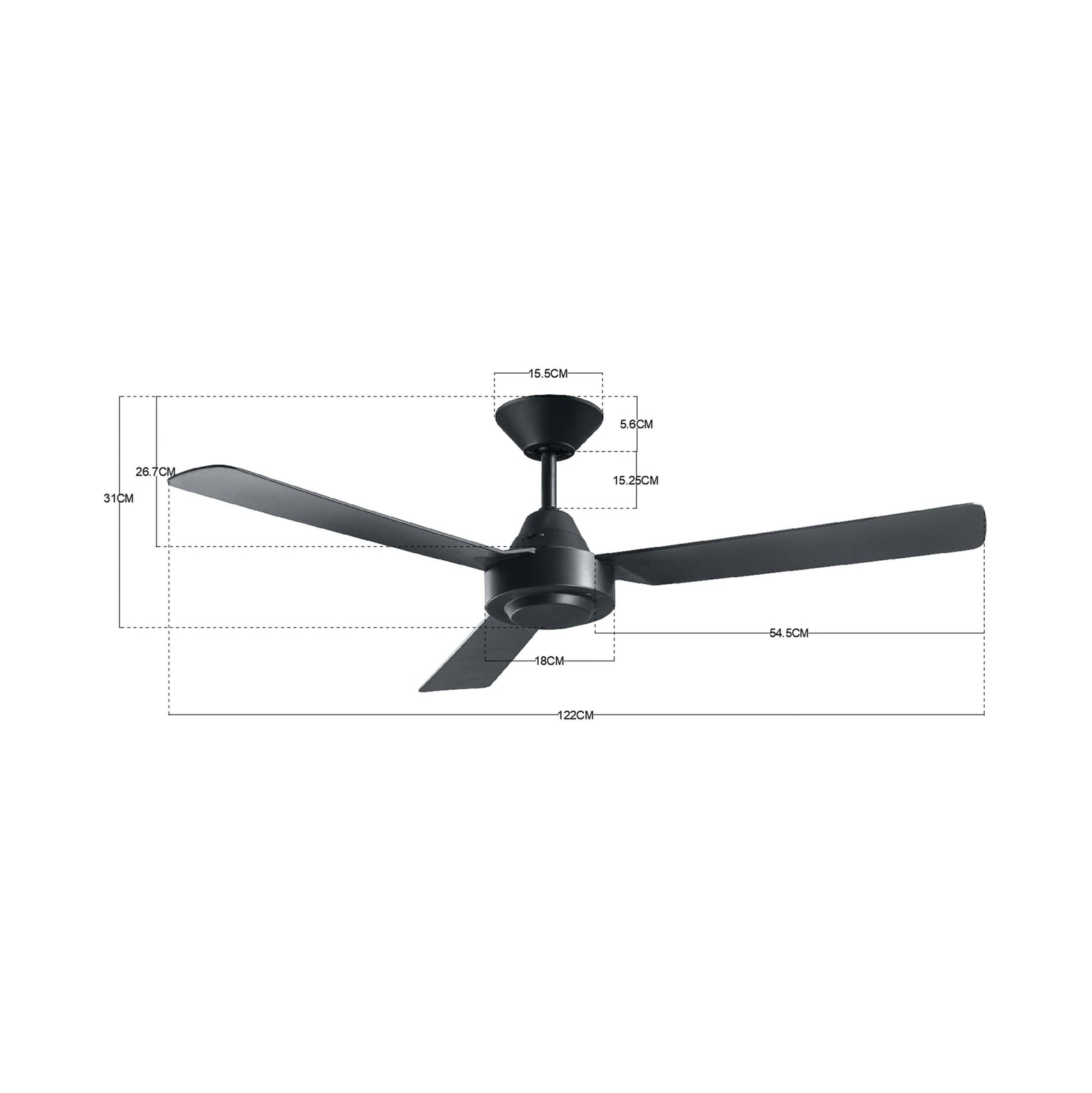 Bayside Calypso Deckenventilator schwarz 122cm leise, Beacon Bayside Calypso Deckenventilator schwarz 122cm leise, Beacon