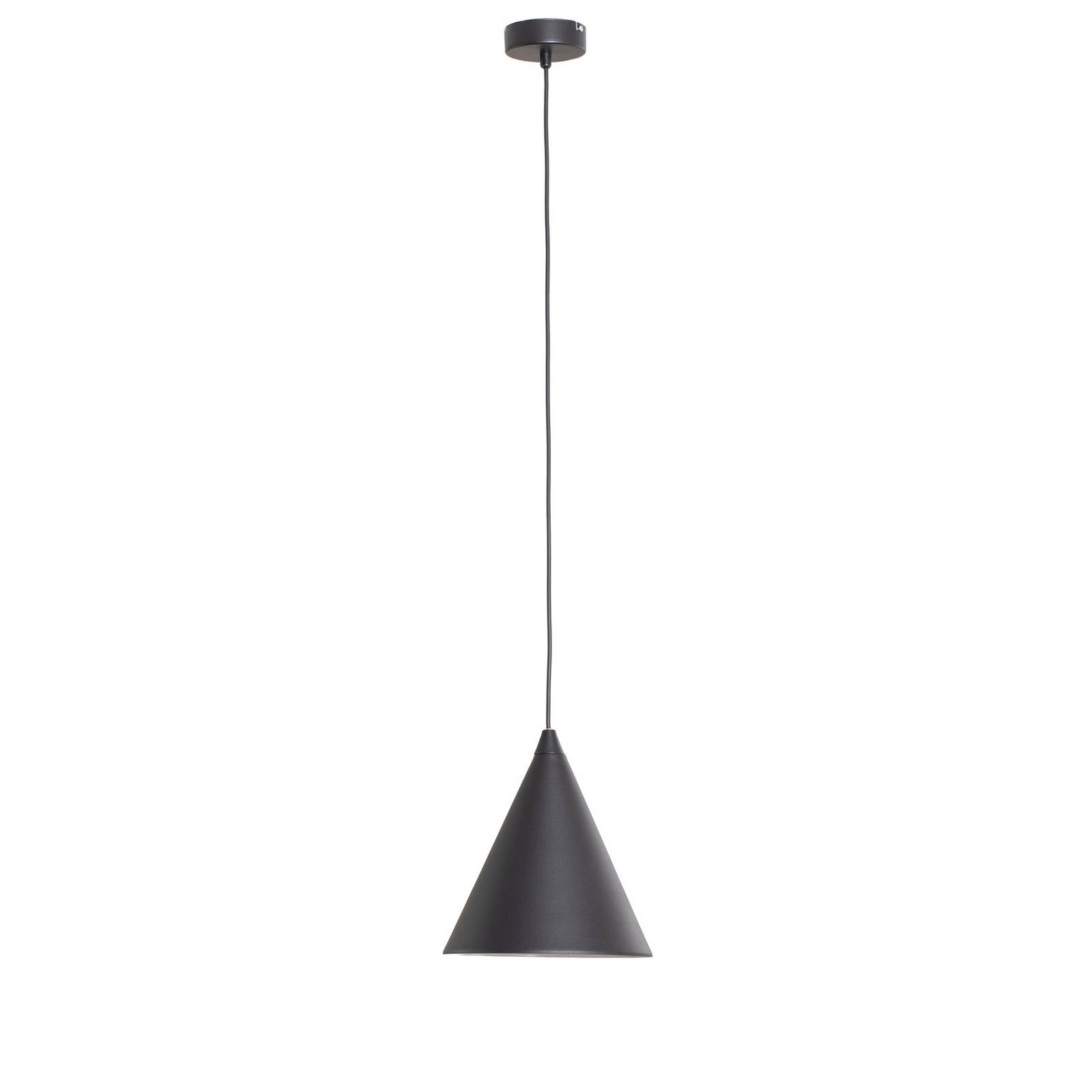 Hängeleuchte Form, schwarz, Metall, Ø 24 cm, Kegel, E27