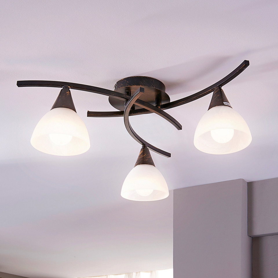 Lindby Della 3 Plafond, svart från Lindby