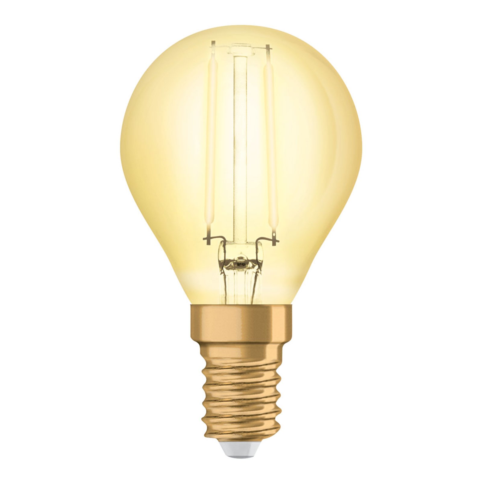 Golf ball LED bulb E14 4 W Vintage Classic P gold