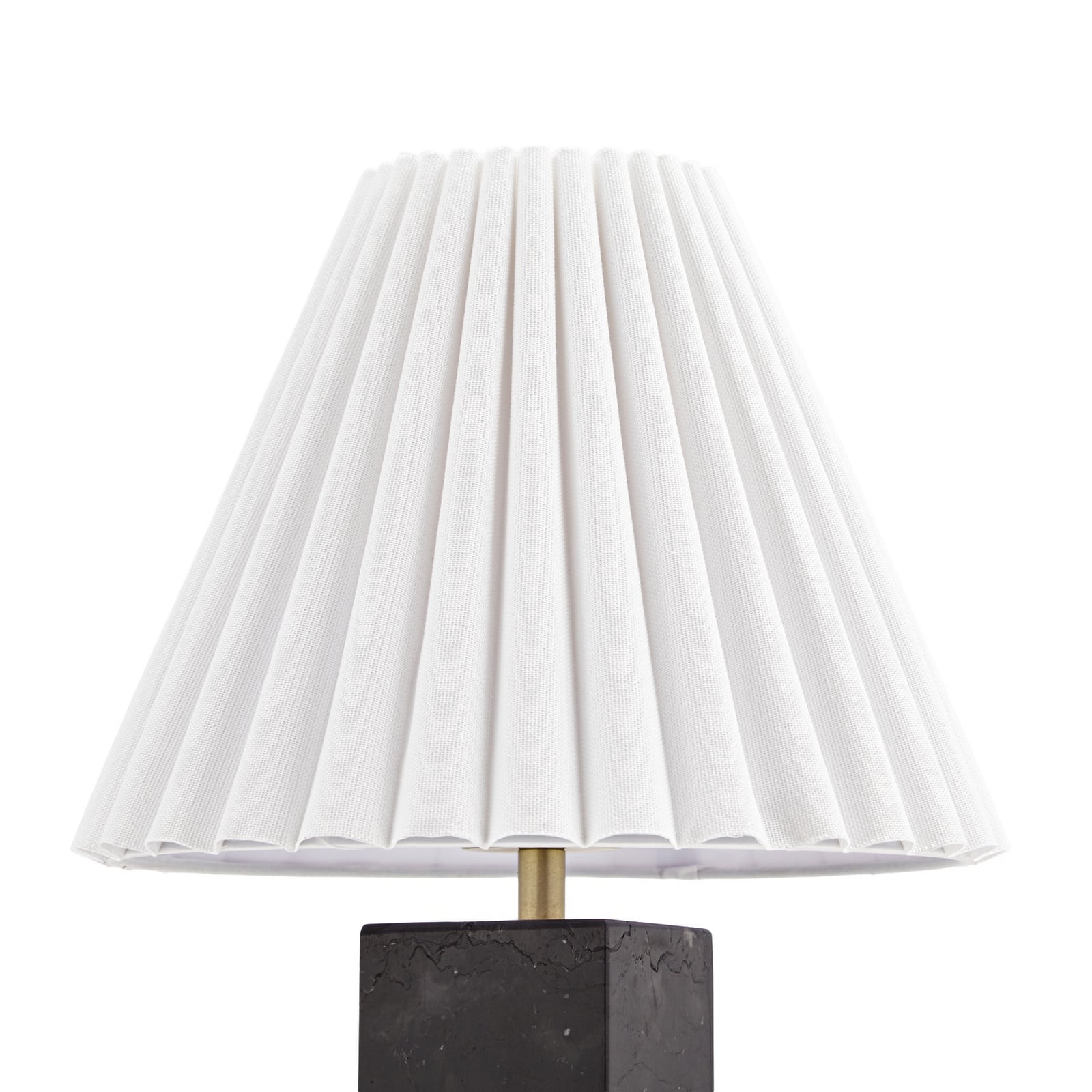 Nola bordlampe Asher, høyde 45 cm, svart/hvit, marmor