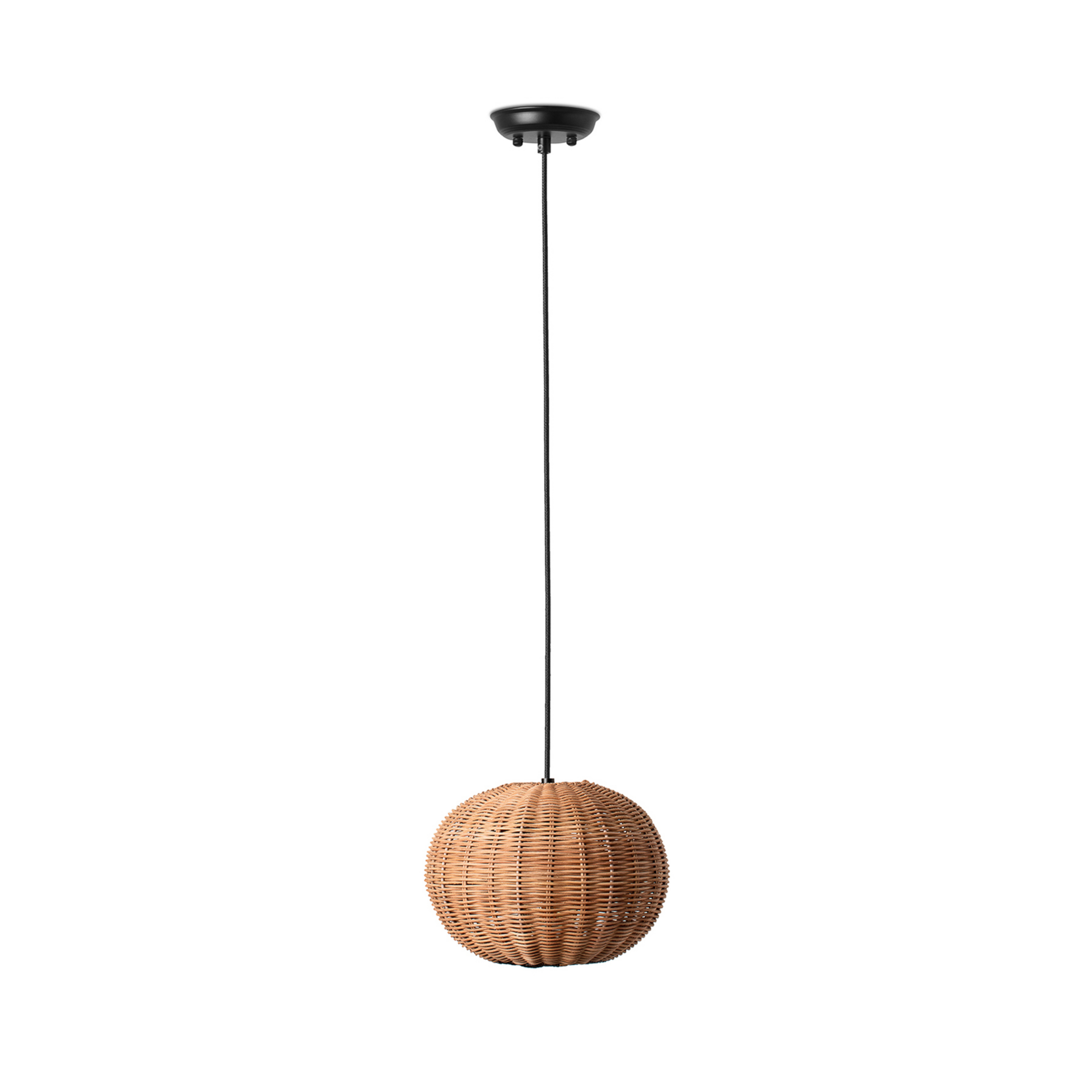 Hängeleuchte Haka mit Rattanschirm, Ø 25 cm