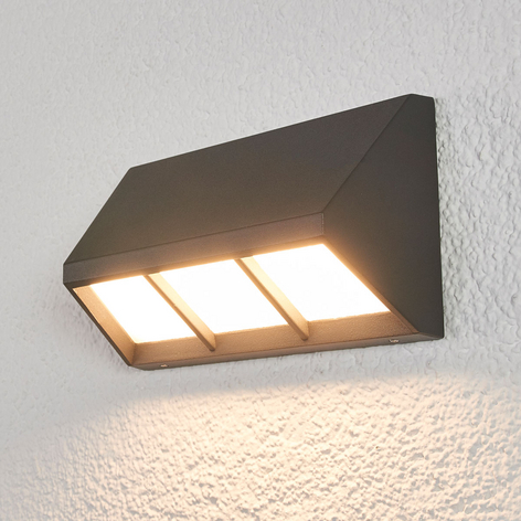 Świecąca w dół zewn. lampa sufitowa LED Cedrik