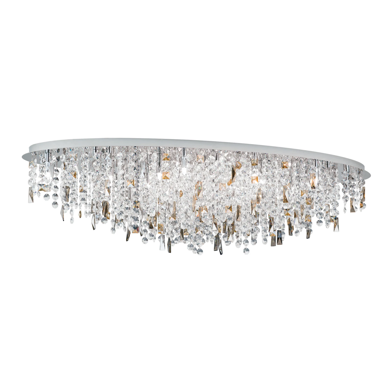 Deckenlampe Crystalriver mit Kristallbehang chrom