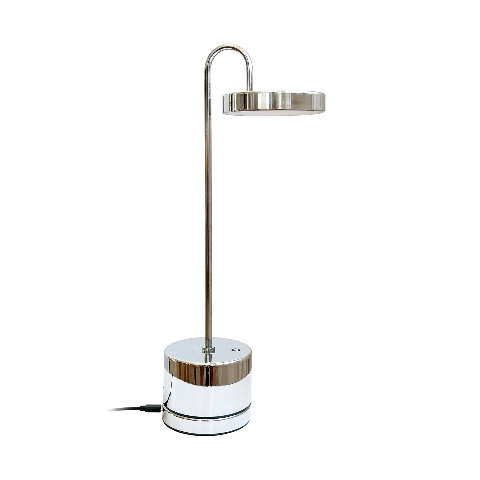 Dyberg Larsen MOOVELIGHT, επιτραπέζιο φωτιστικό LED με μπαταρία, χρώμιο, 35 cm