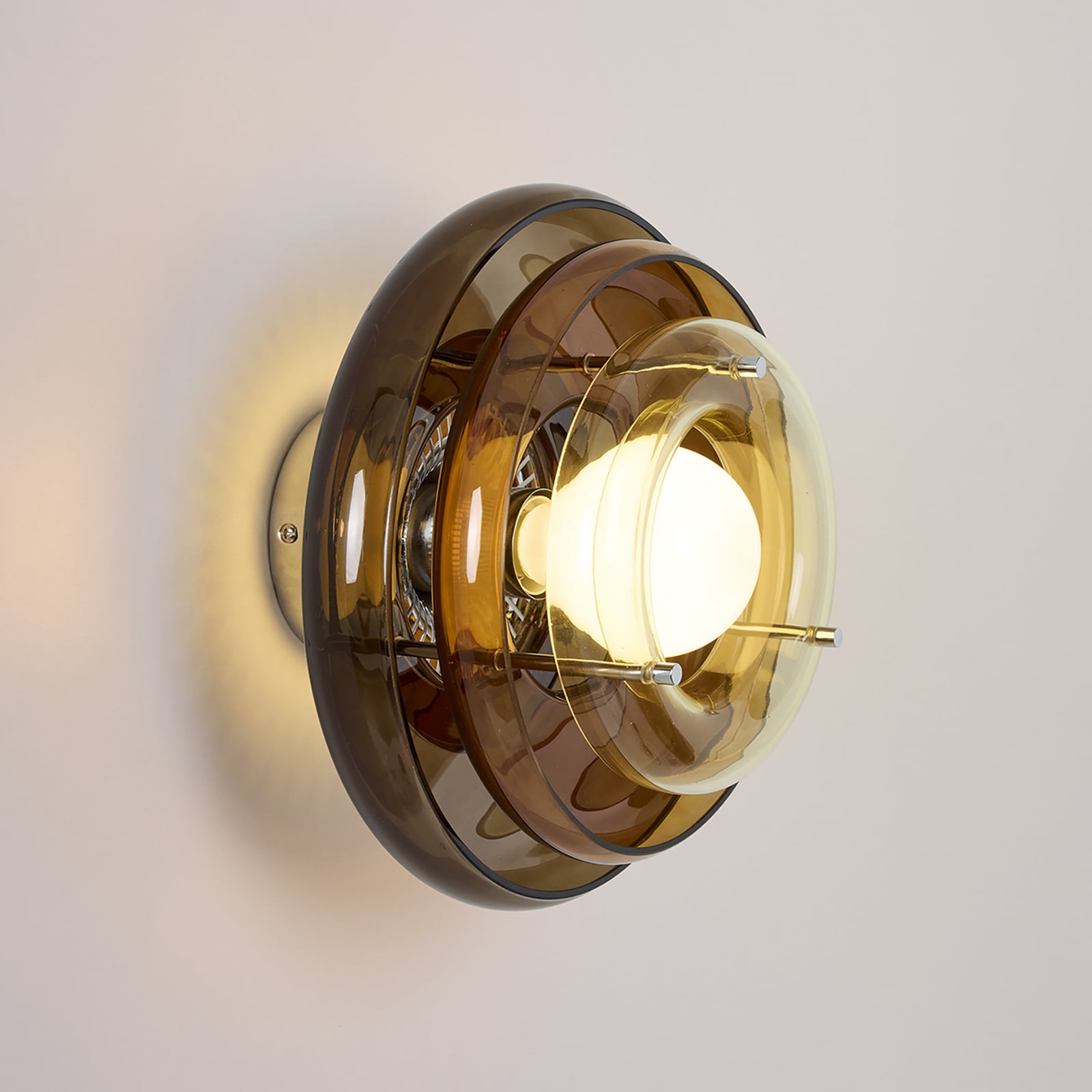 MARKET SET Applique murale Sunset Ø 28 cm, ambre, verre, E27