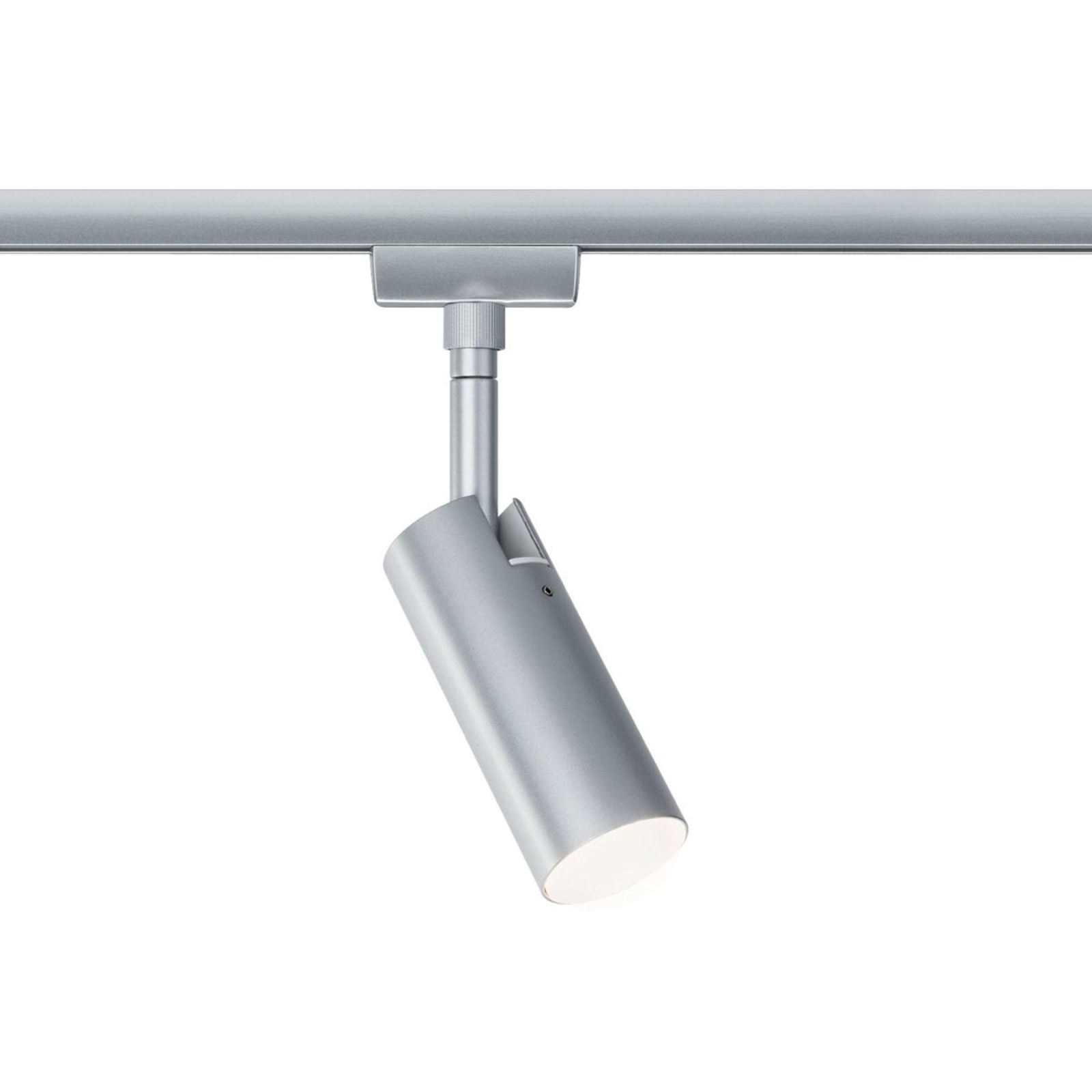 Paulmann URail Tubo LED spotlight, matt chrome, for Living / Dining Room, metal, plastic, 5 W, energy efficiency: A+, W: 4.2 cm, H: 19.6 cm