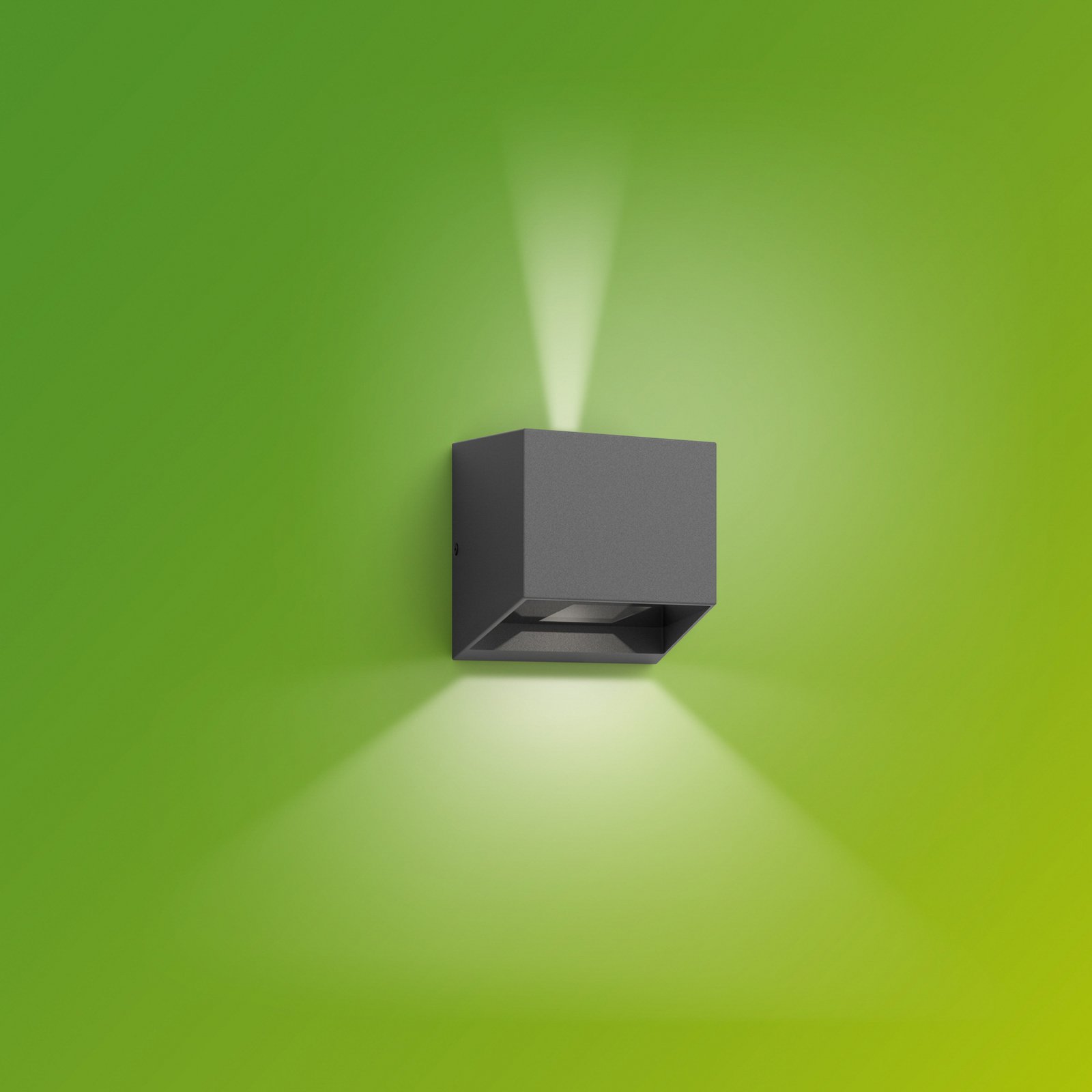 Philips LED-Außenwandleuchte Alix UE, anthrazit, Alu, IP44