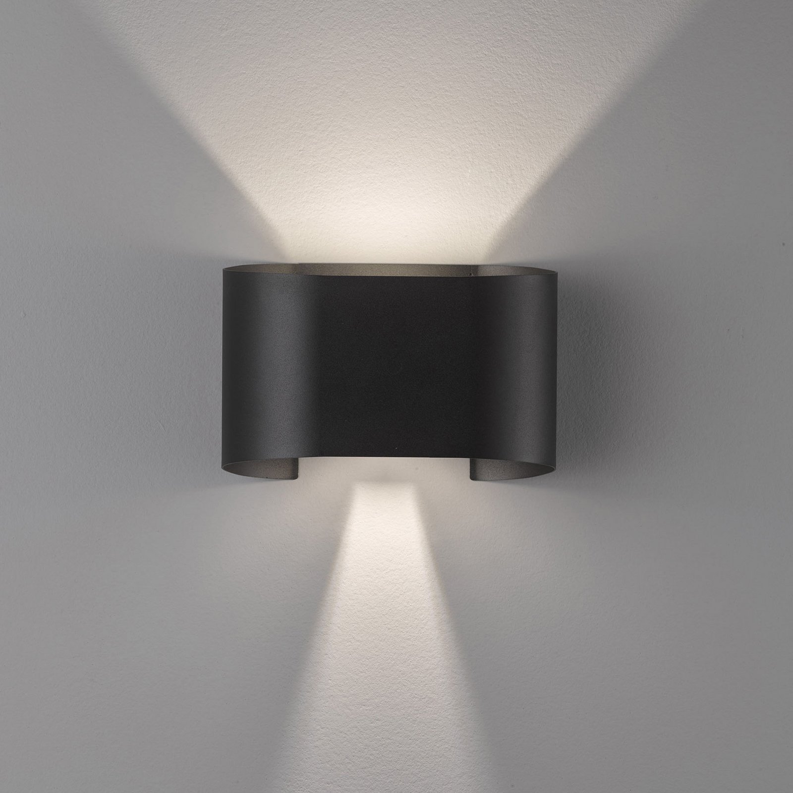 Applique LED Wall, à 2 lampes, ronde, noire