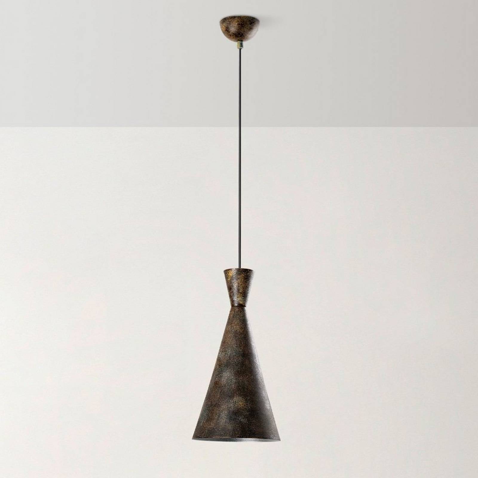 Żyrandol Tom, czarno-brązowa, metal, Ø 19 cm, E27