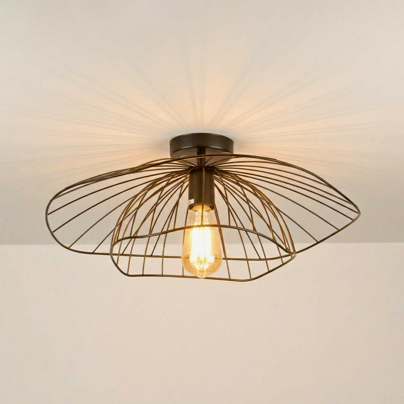 Mantar ceiling light, black, Ø 52 cm, metal, E27 Mantar ceiling light, black, Ø 52 cm, metal, E27