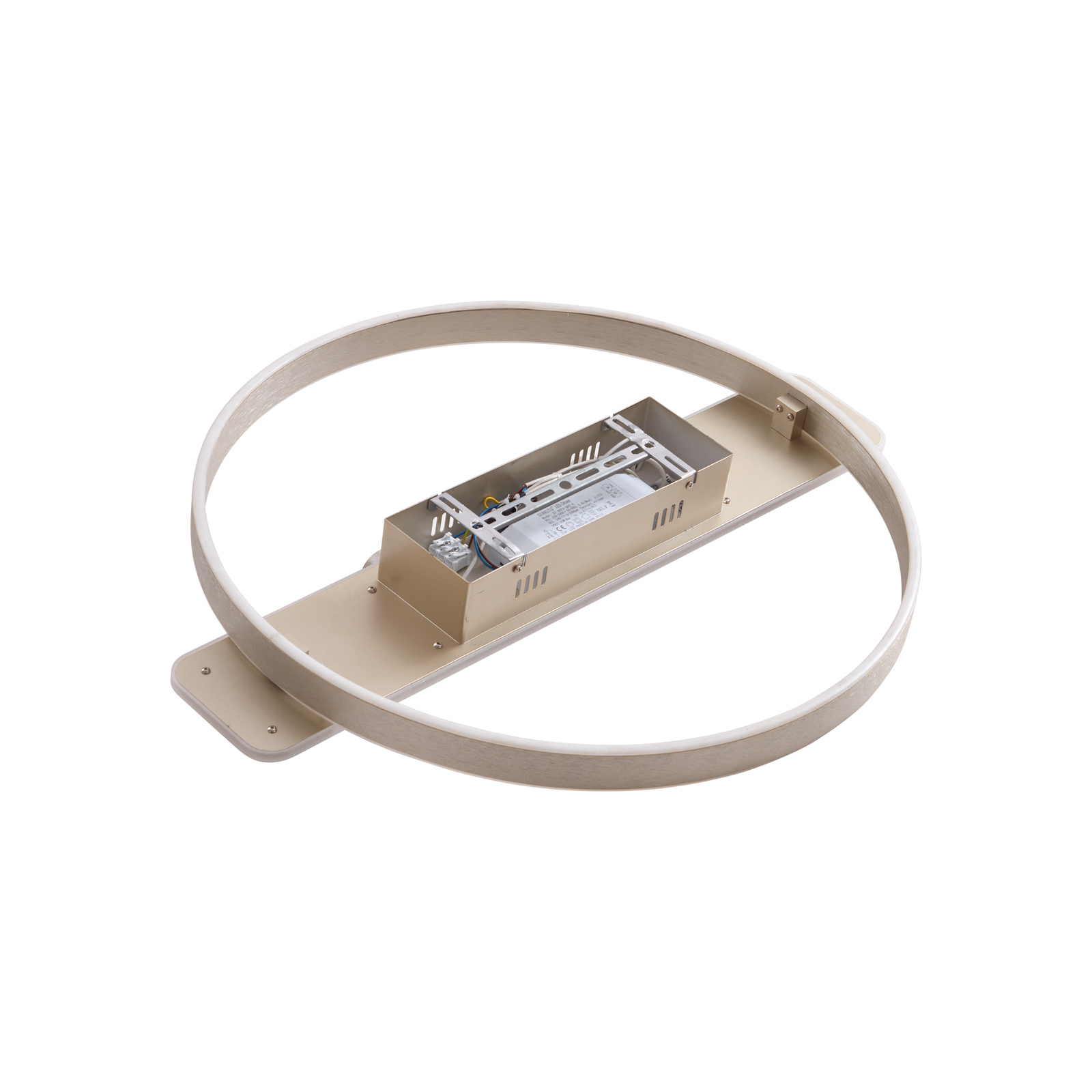 Lucande Stigla LED-Deckenleuchte, rund, nickel