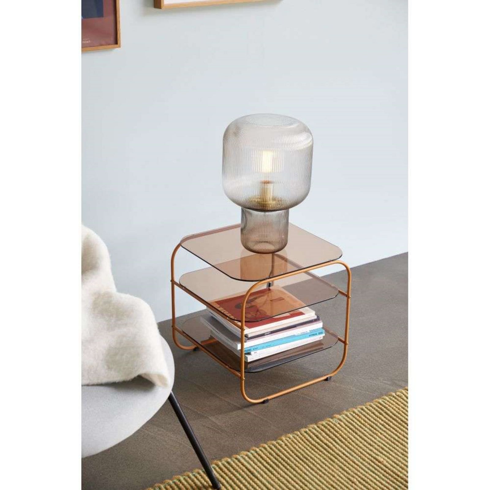 Pirum Tischleuchte Clear/Smoked Hübsch - Wohnzimmer - Glas
