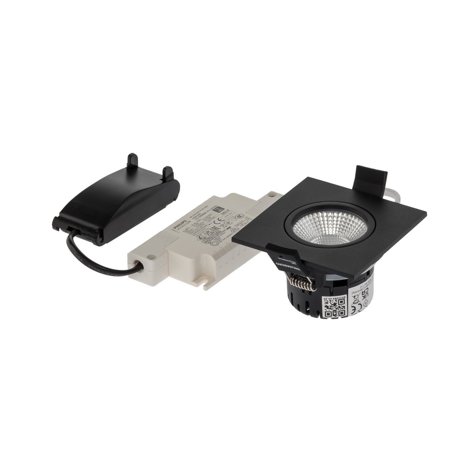 BRUMBERG BB25 recessed spotlight IP65 RC connection box black matt