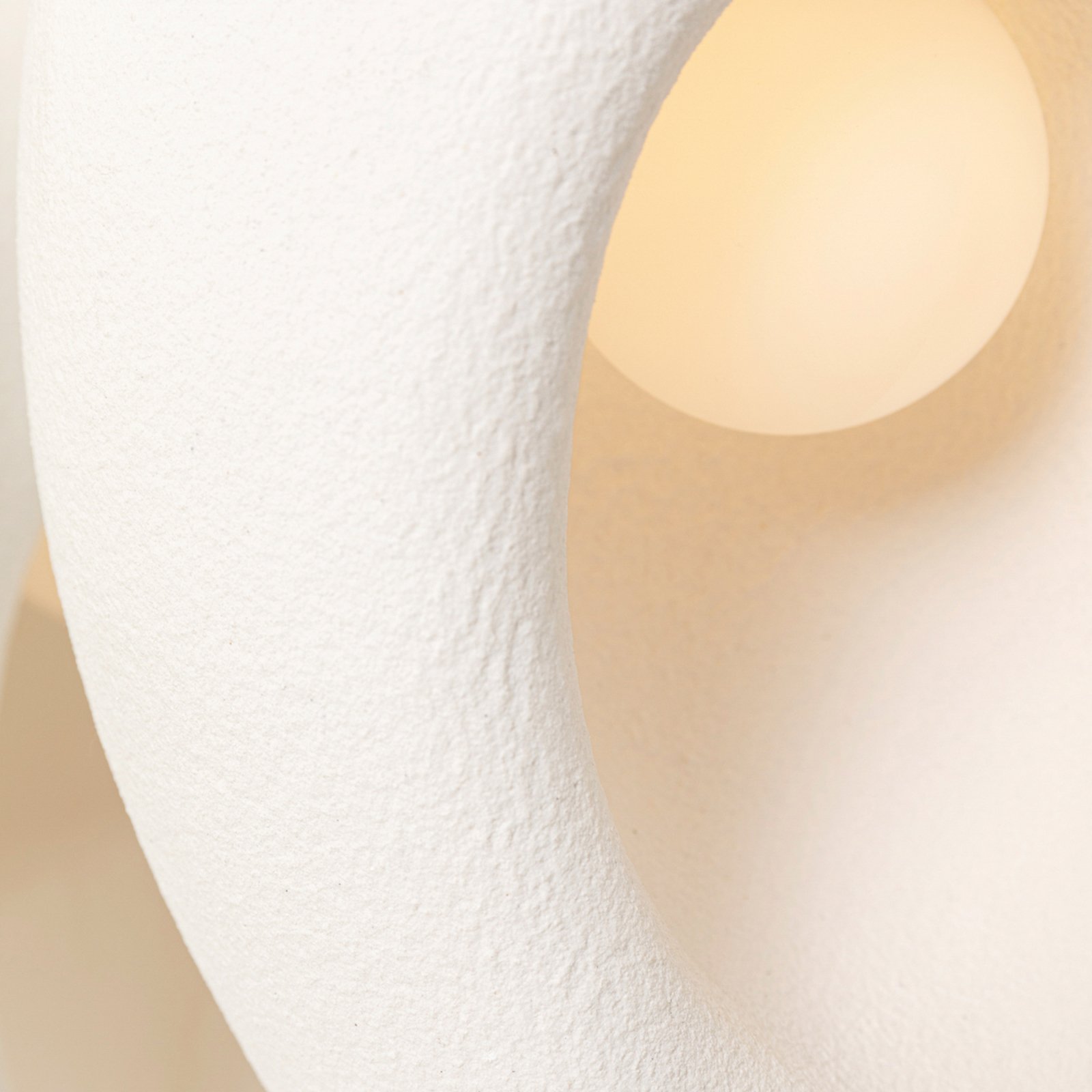 Lámpara colgante KARE Soul Dining, blanca, yeso, 53 cm, G9 Lámpara colgante KARE Soul Dining, blanca, yeso, 53 cm, G9