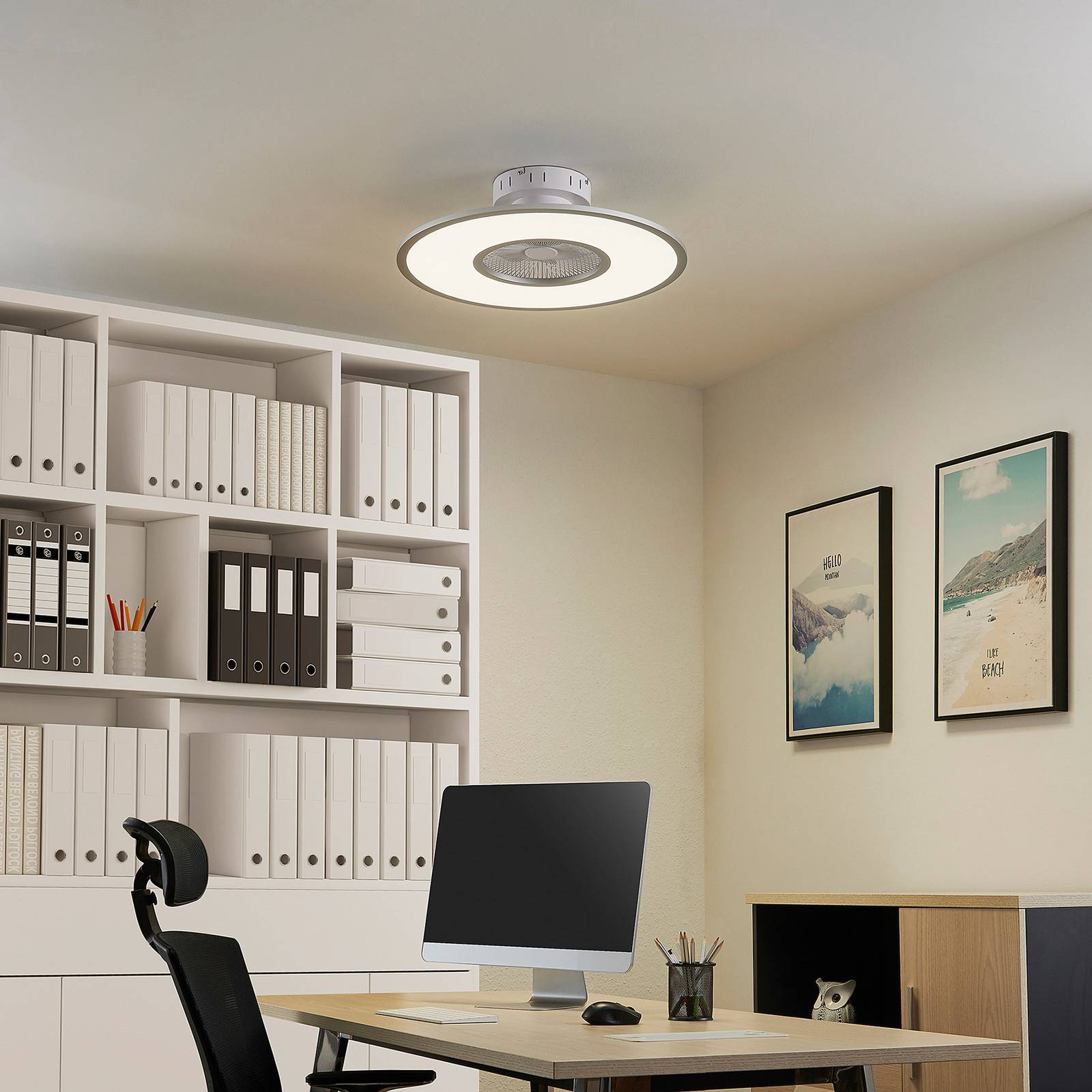 E-shop Stropný ventilátor Starluna LED Romea, okrúhly, DC, tichý, 60 cm