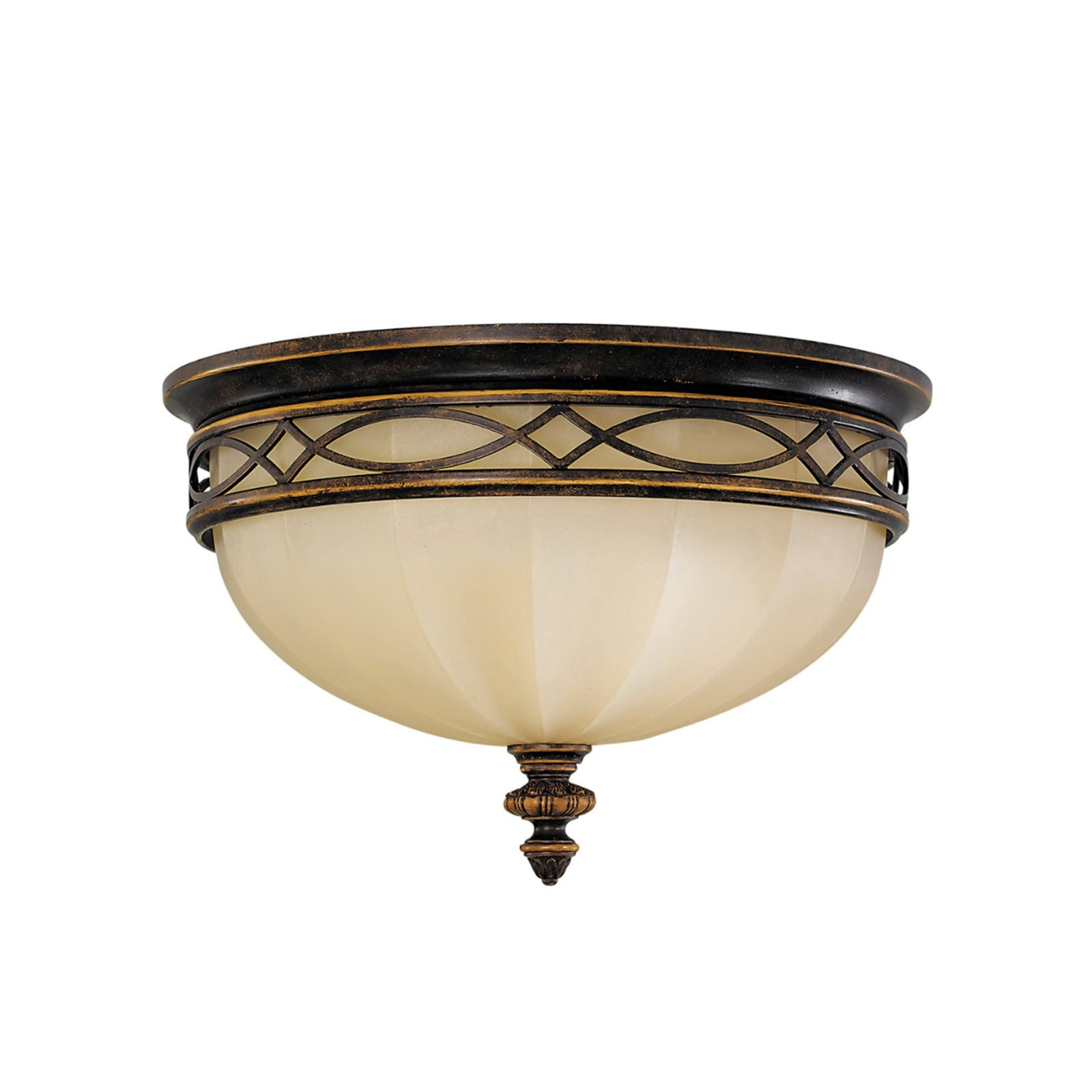 Drawing Room loftlampe i valnød/creme, højde 23 cm – FEISS