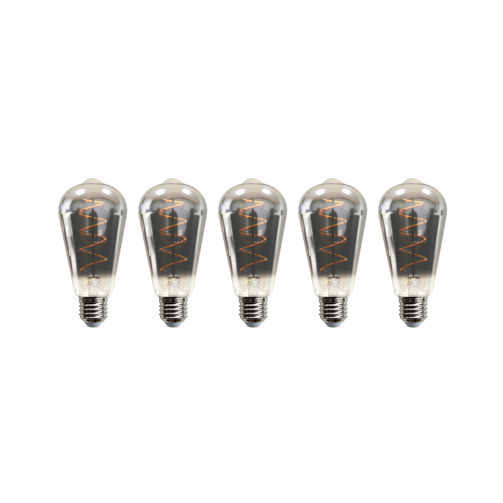 E27 4.9W rustic LED bulb 1800K 90lm smoke 5-pack
