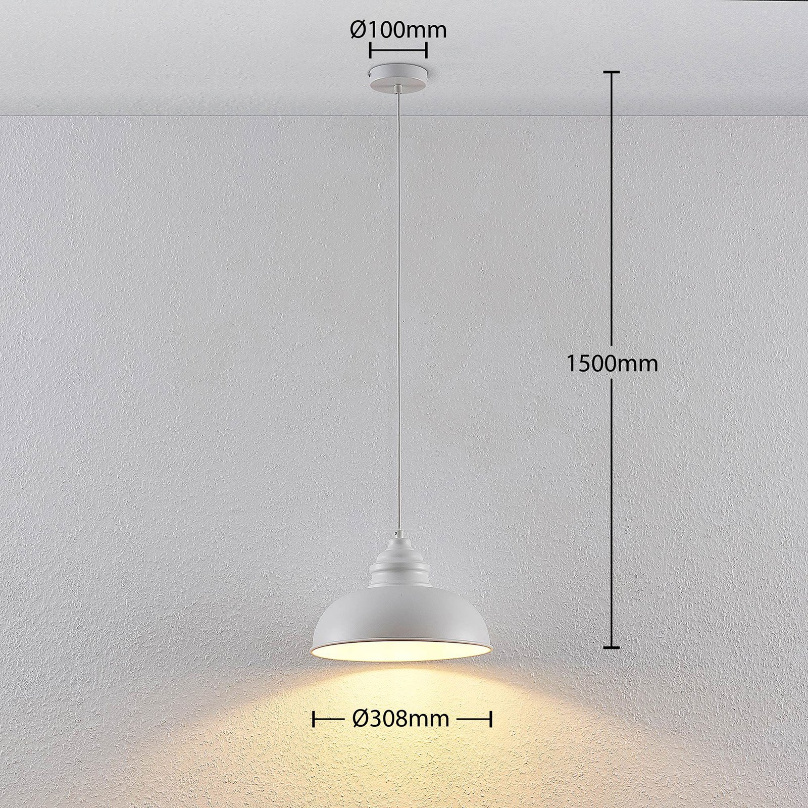 Cliona Pendant Matt White - Lindby