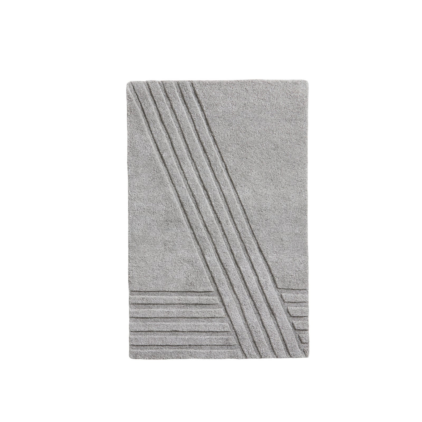 Tapis Kyoto, gris, 90 cm x 140 cm, laine - Woud Tapis Kyoto, gris, 90 cm x 140 cm, laine - Woud