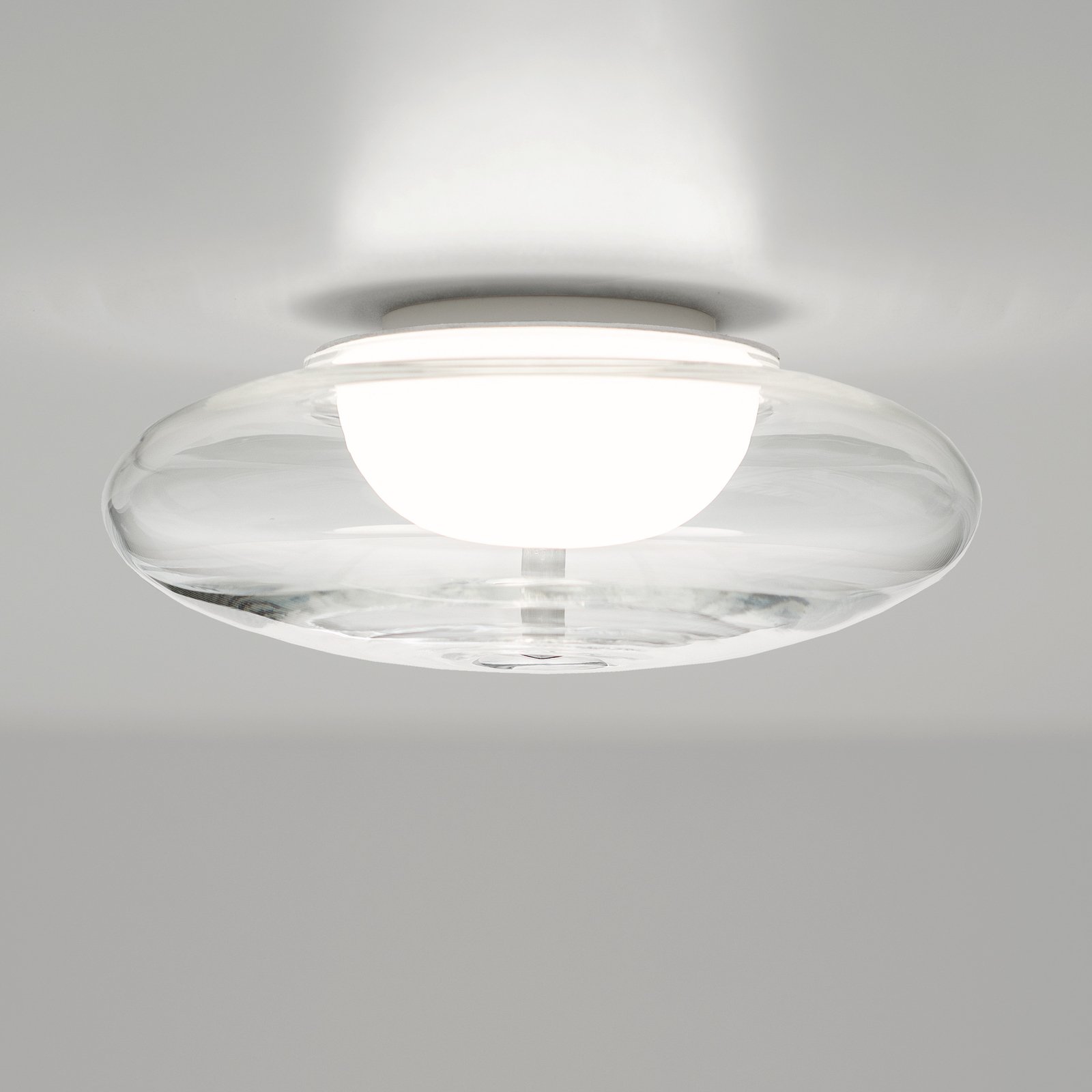 Casablanca Bloo LED ceiling light, glass lampshade