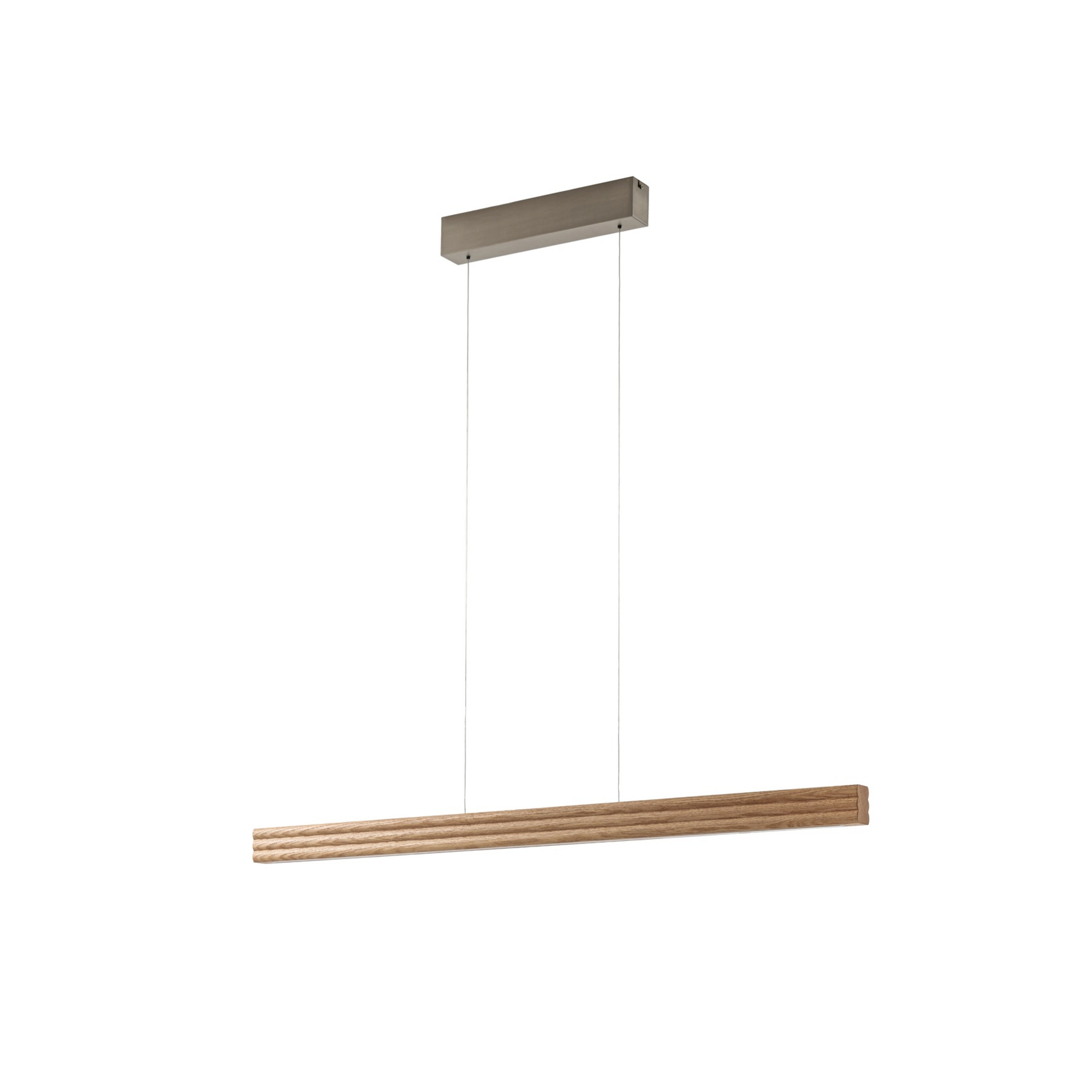 Annetta LED-Hängelampe, 117 cm, CCT, Eichenholz, dimmbar - Lucande