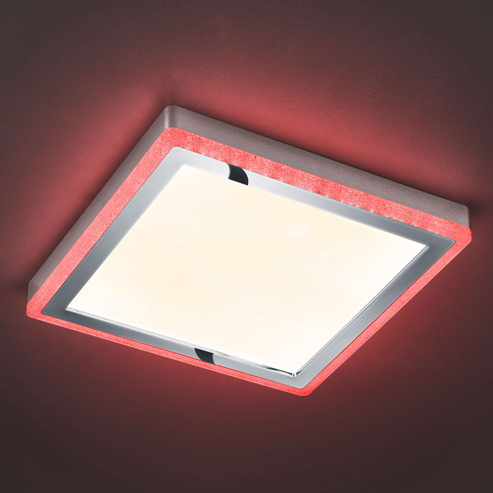 LED-Deckenleuchte Slide, weiß, eckig