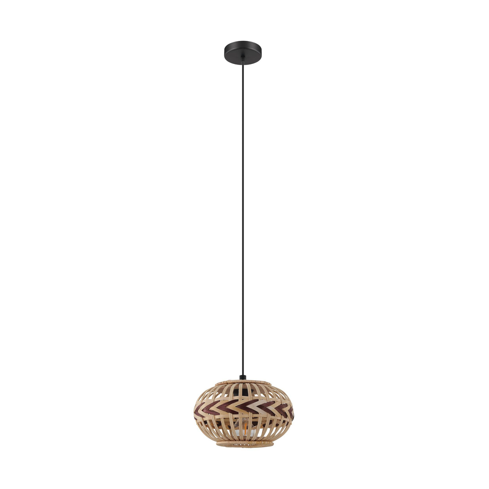 Hanglamp Dondarrion, natuur/wijnrood, Ø 26 cm
