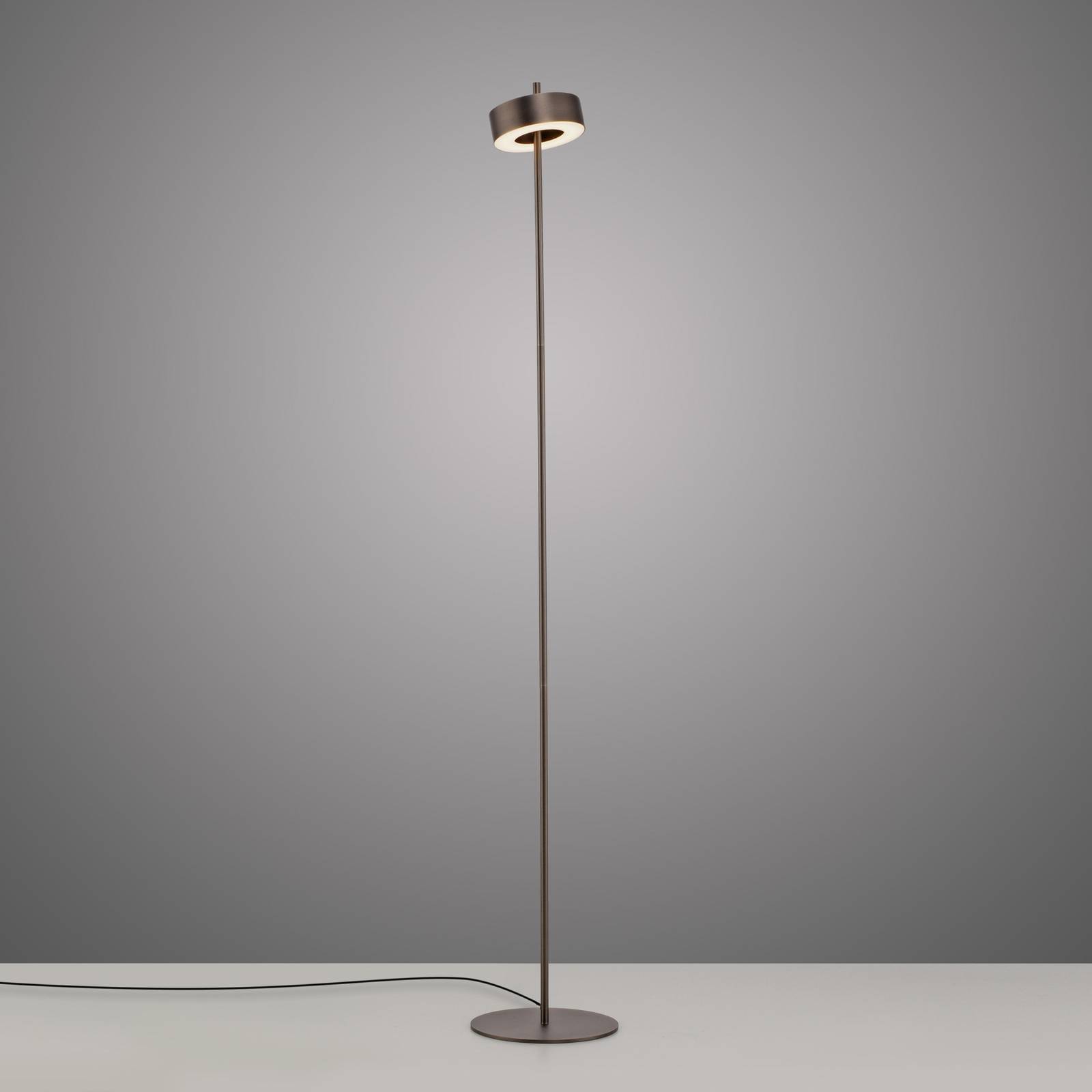 Paul Neuhaus Lampa stojąca LED Q-Rotate ciemnobrązowa 140 cm