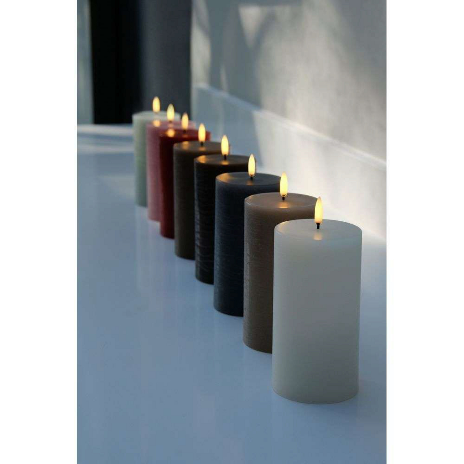 Pillar Candle LED 7,8 x 10,1 cm Rustic Brown - Uyuni Lighting