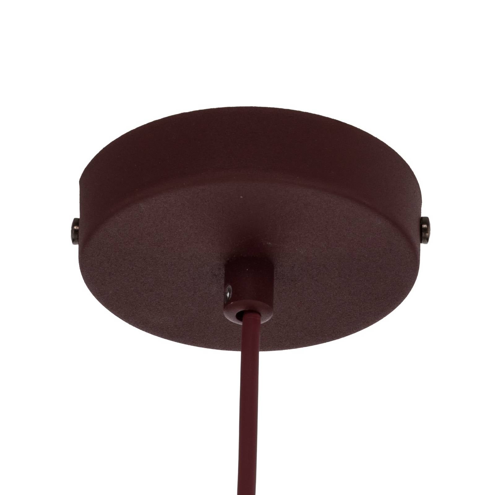 Żyrandol Sool, ciemnoczerwona, Ø 15 cm, 1-punktowa, metal, E27